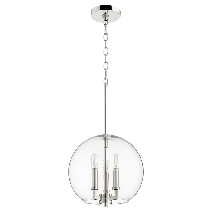 Quorum - 873-3-62 - Three Light Pendant - Polished Nickel