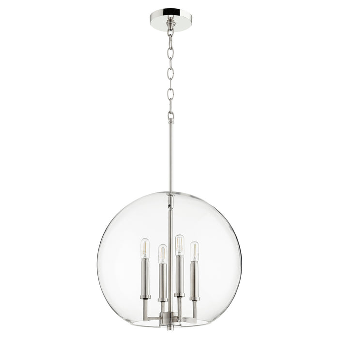 Quorum - 873-4-62 - Four Light Pendant - Polished Nickel