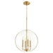 Quorum - 873-4-80 - Four Light Pendant - Aged Brass