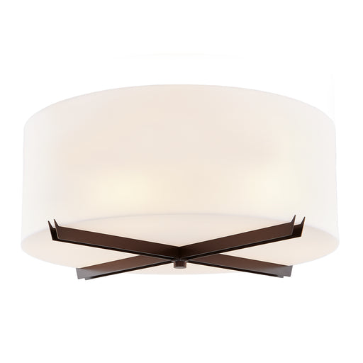 Justice Designs - ACR-9526-OPAL-DBRZ - Six Light Flush-Mount - Acryluxe™ - Dark Bronze