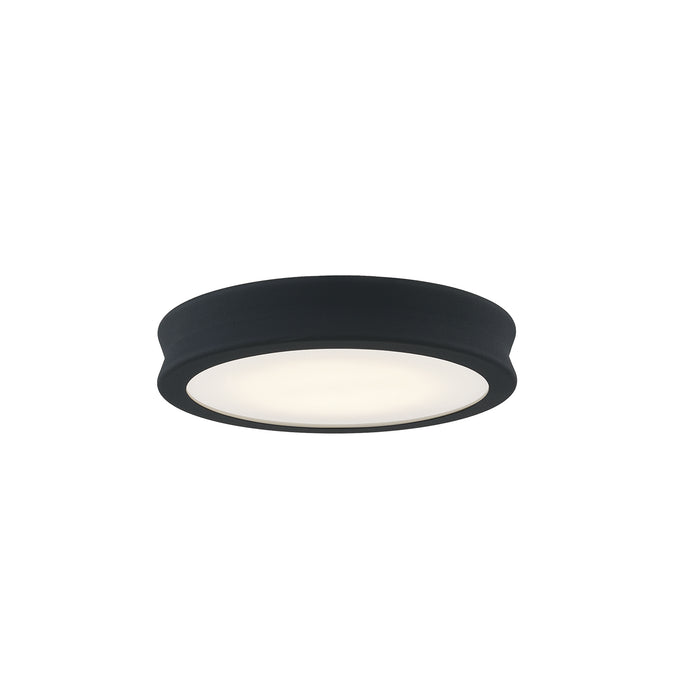 Justice Designs - FSN-4180-OPAL-MBTX - LED Flush-Mount - Fusion™ - Matte Black - Textured