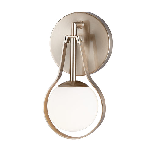 Justice Designs - FSN-4231-OPAL-BRSS - One Light Wall Sconce - Fusion™ - Brushed Brass