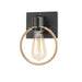 Justice Designs - NSH-8901-MBBR - One Light Wall Sconce - No Shade Material - Matte Black w/ Brass Ring