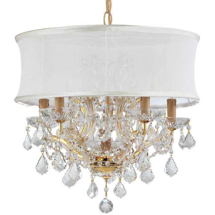 Crystorama - 4415-GD-SMW-CL-S - Six Light Chandelier - Brentwood - Gold