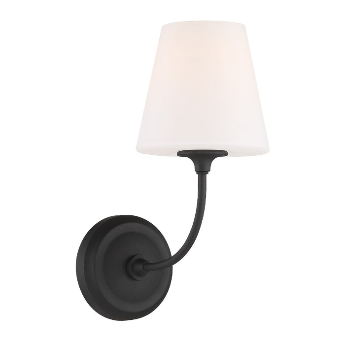 Crystorama - 2441-OP-BF - One Light Wall Mount - Sylvan - Black Forged