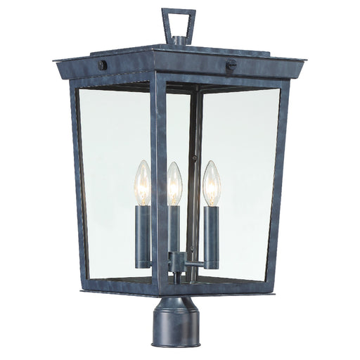 Crystorama - BEL-A8069-GE - Three Light Outdoor Lantern Post - Belmont - Graphite