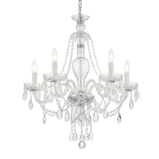 Crystorama - CAN-A1305-CH-CL-SAQ - Five Light Chandelier - Candace - Polished Chrome