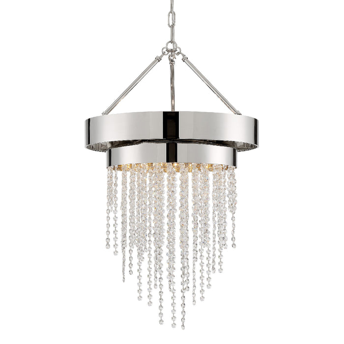 Crystorama - CLA-A3205-PN-CL-MWP - Five Light Chandelier - Clarksen - Polished Nickel