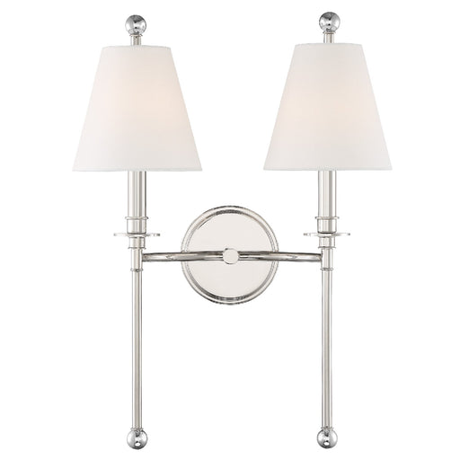 Crystorama - RIV-383-PN - Two Light Wall Mount - Riverdale - Polished Nickel