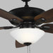 Generation Lighting - 5CSM60MBKD-V1 - 60``Ceiling Fan - Colony Super Max Plus - Midnight Black / Matte White Glass