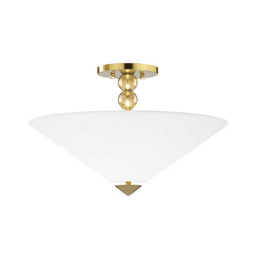 Hudson Valley - 1318-AGB - Two Light Flush Mount - Flare - Aged Brass