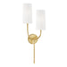 Hudson Valley - 1422-AGB - Two Light Wall Sconce - Vesper - Aged Brass