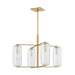 Hudson Valley - 3474-AGB - Four Light Chandelier - Pebble - Aged Brass