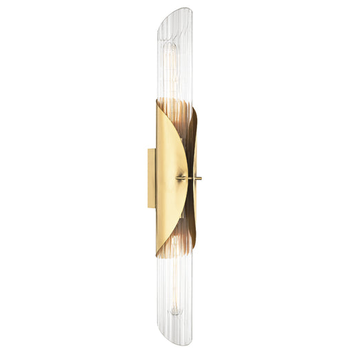 Hudson Valley - 3526-AGB - Two Light Wall Sconce - Lefferts - Aged Brass