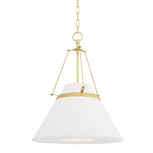 Hudson Valley - 6421-AGB - One Light Pendant - Clemens - Aged Brass
