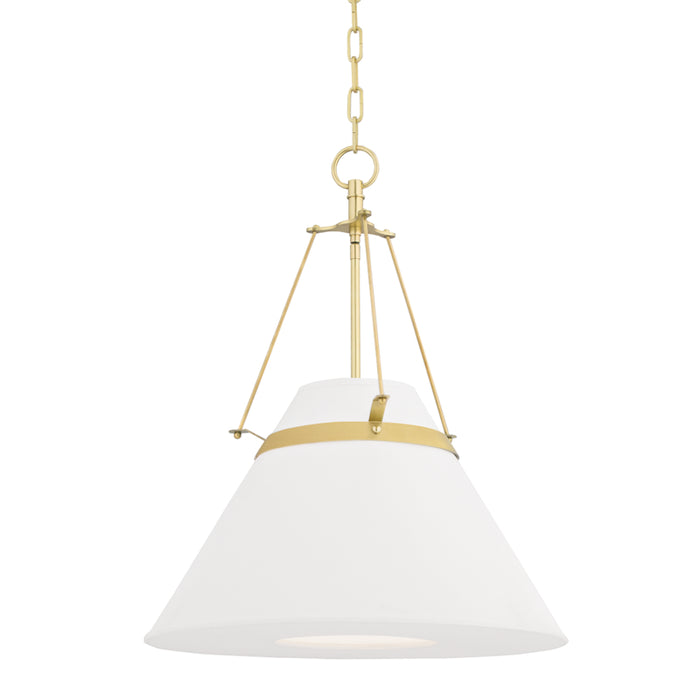 Hudson Valley - 6421-AGB - One Light Pendant - Clemens - Aged Brass