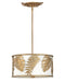Fredrick Ramond - FR35104BNG - Three Light Foyer Pendant - Botanica - Burnished Gold
