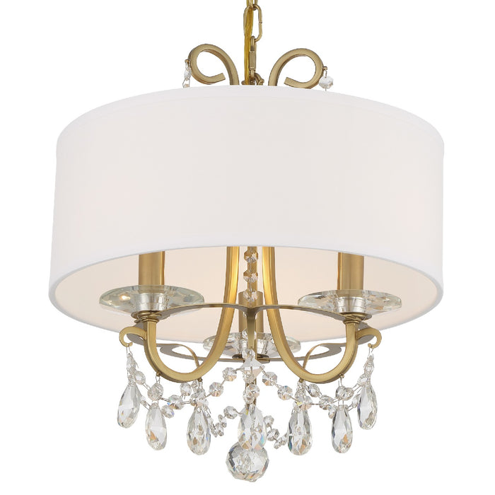 Crystorama - 6623-VG-CL-MWP - Three Light Chandelier - Othello - Vibrant Gold