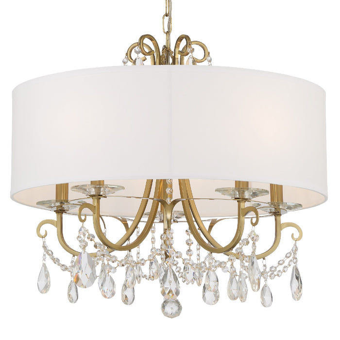 Crystorama - 6625-VG-CL-SAQ - Five Light Chandelier - Othello - Vibrant Gold