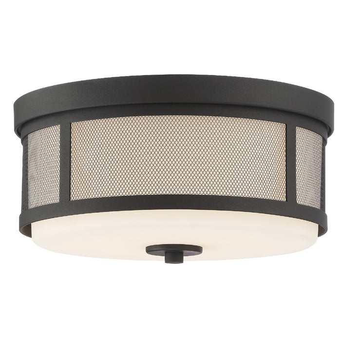 Crystorama - TRV-A3802-BF - Two Light Ceiling Mount - Trevor - Black Forged