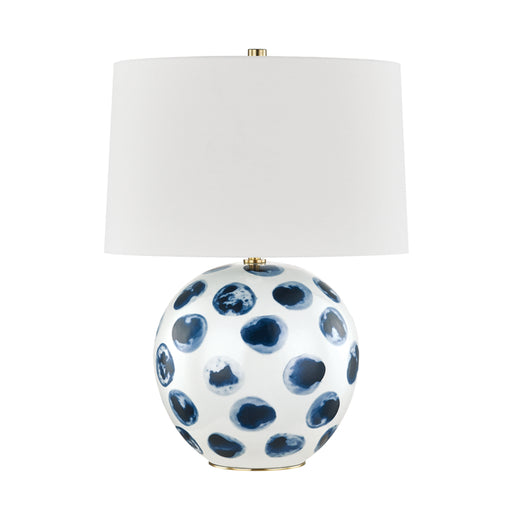 Hudson Valley - L1448-WH/BD - One Light Table Lamp - Blue Point - White Bisque/Blue Dots