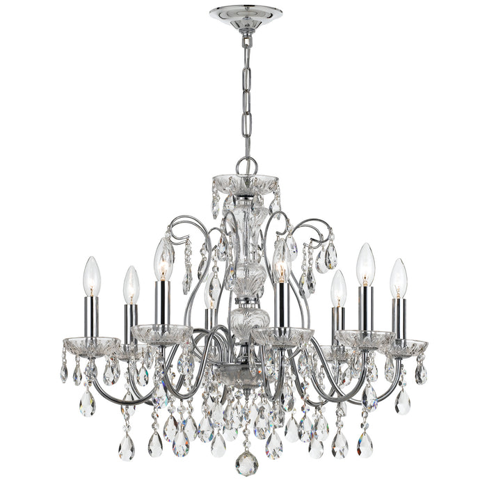 Crystorama - 3028-CH-CL-MWP - Eight Light Chandelier - Butler - Polished Chrome