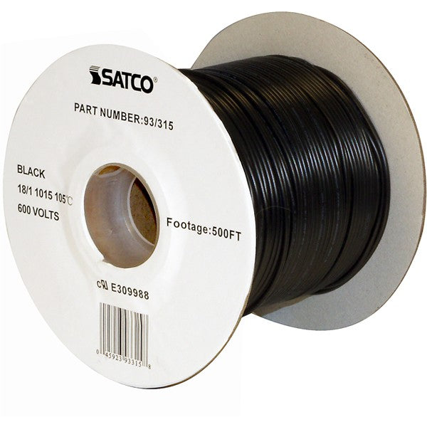 Satco - 93-315 - Lighting Bulk Wire - Black