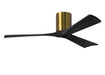 Matthews Fan Company - IR3H-BRBR-BK-52 - 52``Ceiling Fan - Irene - Brushed Brass