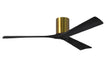 Matthews Fan Company - IR3H-BRBR-BK-60 - 60``Ceiling Fan - Irene - Brushed Brass