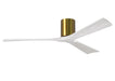 Matthews Fan Company - IR3H-BRBR-MWH-60 - 60``Ceiling Fan - Irene - Brushed Brass