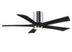 Matthews Fan Company - IR5HLK-CR-BK-52 - 52``Ceiling Fan - Irene - Polished Chrome