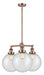 Innovations - 207-AC-G204-10 - Three Light Chandelier - Franklin Restoration - Antique Copper