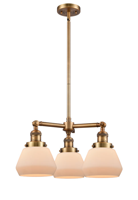 Innovations - 207-BB-G171 - Three Light Chandelier - Franklin Restoration - Brushed Brass