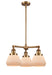 Innovations - 207-BB-G171 - Three Light Chandelier - Franklin Restoration - Brushed Brass