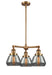 Innovations - 207-BB-G173 - Three Light Chandelier - Franklin Restoration - Brushed Brass