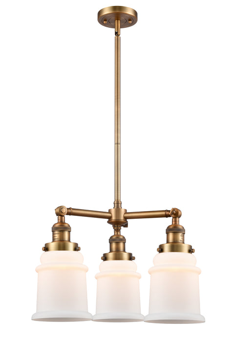 Innovations - 207-BB-G181 - Three Light Chandelier - Franklin Restoration - Brushed Brass