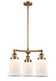 Innovations - 207-BB-G181 - Three Light Chandelier - Franklin Restoration - Brushed Brass