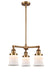 Innovations - 207-BB-G181S - Three Light Chandelier - Franklin Restoration - Brushed Brass