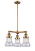 Innovations - 207-BB-G192 - Three Light Chandelier - Franklin Restoration - Brushed Brass