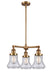 Innovations - 207-BB-G194 - Three Light Chandelier - Franklin Restoration - Brushed Brass