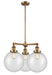 Innovations - 207-BB-G204-10 - Three Light Chandelier - Franklin Restoration - Brushed Brass