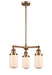Innovations - 207-BB-G311 - Three Light Chandelier - Franklin Restoration - Brushed Brass