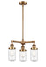 Innovations - 207-BB-G314 - Three Light Chandelier - Franklin Restoration - Brushed Brass