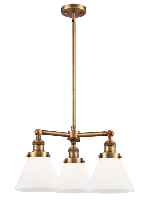 Innovations - 207-BB-G41 - Three Light Chandelier - Franklin Restoration - Brushed Brass