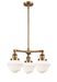 Innovations - 207-BB-G531 - Three Light Chandelier - Franklin Restoration - Brushed Brass