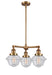 Innovations - 207-BB-G534 - Three Light Chandelier - Franklin Restoration - Brushed Brass