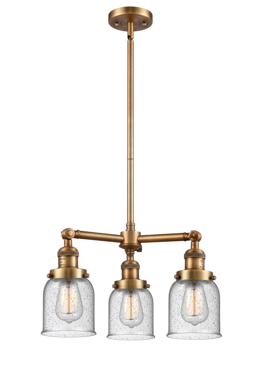 Innovations - 207-BB-G54 - Three Light Chandelier - Franklin Restoration - Brushed Brass