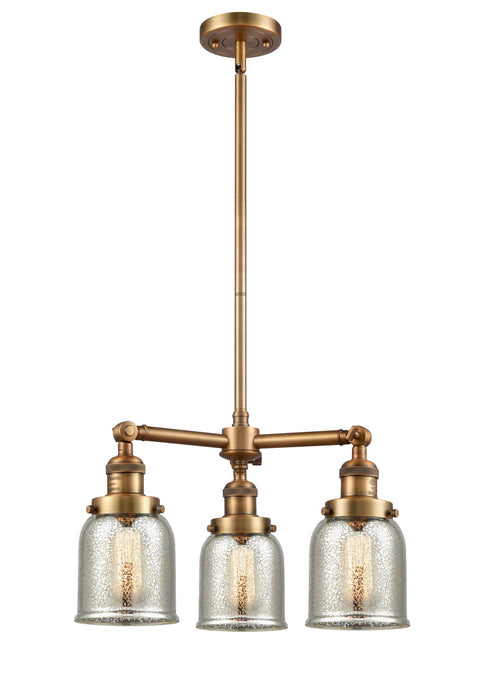 Innovations - 207-BB-G58 - Three Light Chandelier - Franklin Restoration - Brushed Brass