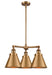 Innovations - 207-BB-M13-BB - Three Light Chandelier - Franklin Restoration - Brushed Brass