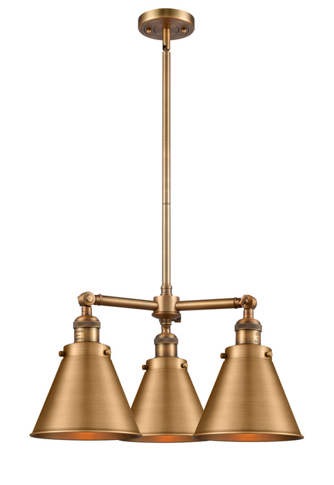 Innovations - 207-BB-M13-BB-LED - LED Chandelier - Franklin Restoration - Brushed Brass